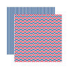 Reminisce - Made in the USA Collection - 12 x 12 Double Sided Paper - Celebration Multi Chevron