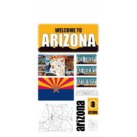 Reminisce - Mini Maps - Epoxy Embellishments - Arizona, CLEARANCE