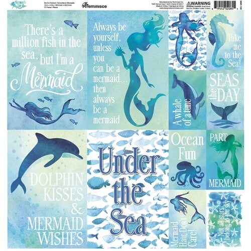 Reminisce - Mermaid's Tale Collection - 12 x 12 Cardstock Stickers - Poster