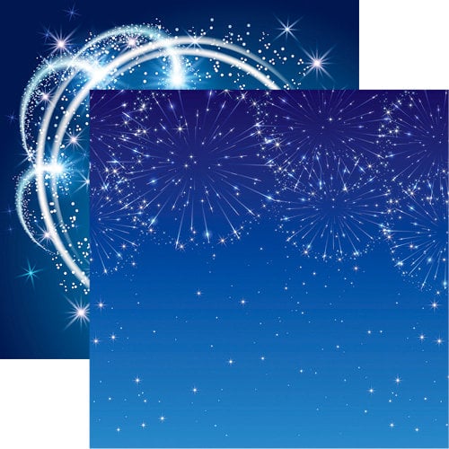 Reminisce - Magical Too Collection - 12 x 12 Double Sided Paper - Magical Fireworks