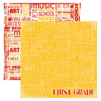 Reminisce - Making the Grade Collection - 12 x 12 Double Sided Paper - First Grade