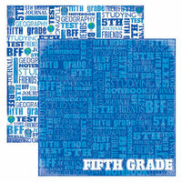 Reminisce - Making the Grade Collection - 12 x 12 Double Sided Paper - Fifth Grade
