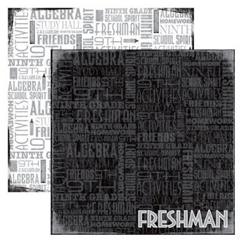 Reminisce - Making the Grade Collection - 12 x 12 Double Sided Paper - Freshman
