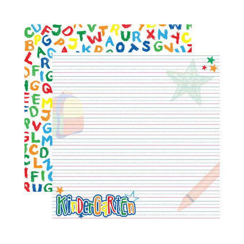 Reminisce - Making the Grade Collection - 12 x 12 Double Sided Paper - Kindergarten 2