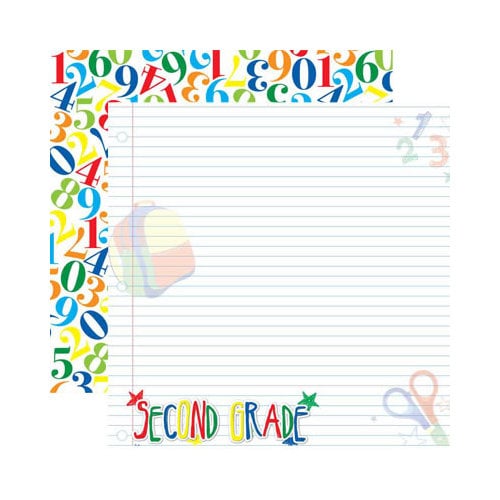 Reminisce - Making the Grade Collection - 12 x 12 Double Sided Paper - Second Grade 2