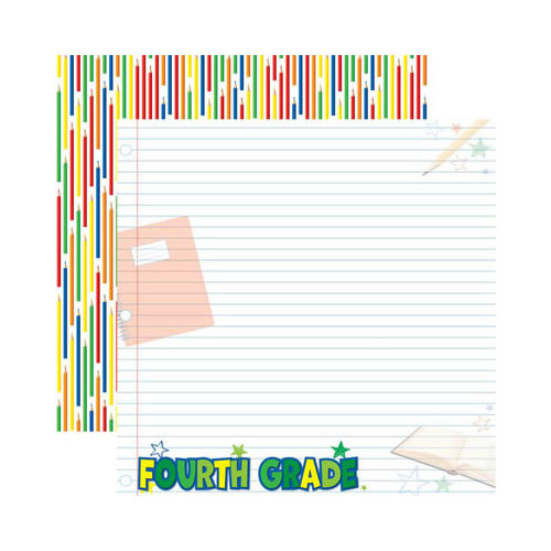 Reminisce - Making the Grade Collection - 12 x 12 Double Sided Paper - Fourth Grade 2
