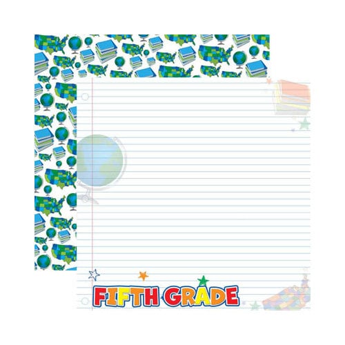 Reminisce - Making the Grade Collection - 12 x 12 Double Sided Paper - Fifth Grade 2