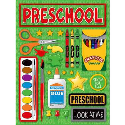 Reminisce - Making the Grade Collection - 3 Dimensional Stickers - Preschool