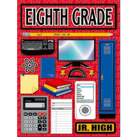 Reminisce - Making the Grade Collection - 3 Dimensional Stickers - Eighth Grade, CLEARANCE