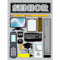 Reminisce - Making the Grade Collection - 3 Dimensional Stickers - Senior, CLEARANCE