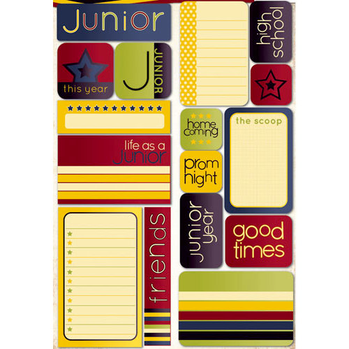 Reminisce - Making the Grade Collection - Die Cut Cardstock Stickers - Junior Quote