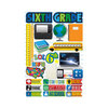 Reminisce - Making the Grade Collection - 3 Dimensional Die Cut Stickers - Sixth Grade 2