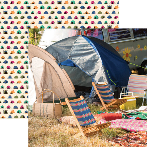 Reminisce - Music Festival Collection - 12 x 12 Double Sided Paper - Camping