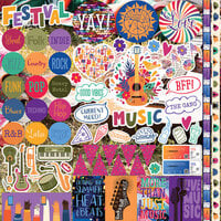 Reminisce - Music Festival Collection - 12 x 12 Elements Sticker - Music Festival