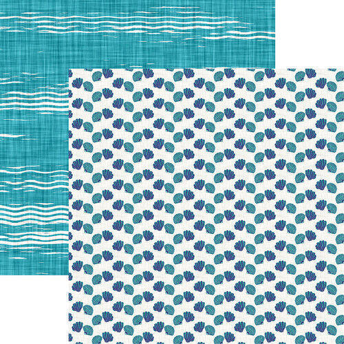 Reminisce - Nautical Mood Collection - 12 x 12 Double Sided Paper - Seashells