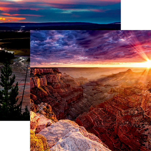Reminisce - National Parks Collection - 12 x 12 Double Sided Paper - Grand Canyon