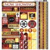 Reminisce - Now Showing Collection - 12 x 12 Cardstock Stickers - Multi