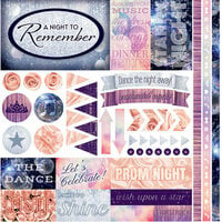 Reminisce - A Night to Remember Collection - 12 x 12 Cardstock Stickers - Elements
