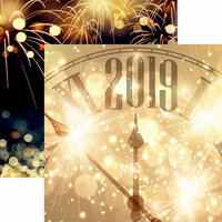 Reminisce - New Year's 2019 Collection - 12 x 12 Double Sided Paper - Happy 2019