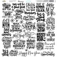 Reminisce - New Year Celebration Collection - 12 x 12 Cardstock Stickers - New Year Celebration - Elements