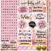 Reminisce - Oh Baby Girl Collection - 12 x 12 Cardstock Stickers - Alphabet
