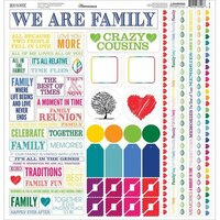 Reminisce - Our Family Collection - 12 x 12 Cardstock Stickers - Multi