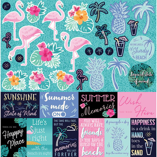 Reminisce - Officially Summer Collection - 12 x 12 Elements Sticker
