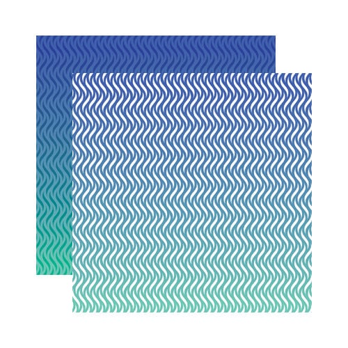 Reminisce - Ombre Collection - 12 x 12 Double Sided Paper - Paradise Waves