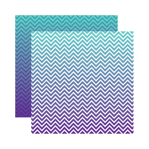 Reminisce - Ombre Collection - 12 x 12 Double Sided Paper - Deep Sea
