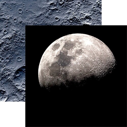 Reminisce - Out of this World Collection - 12 x 12 Double Sided Paper - Moon