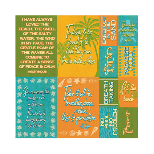 Reminisce - Paradise Collection - 12 x 12 Cardstock Stickers