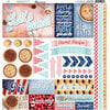 Reminisce - Pie Time Collection - 12 x 12 Cardstock Stickers - Elements