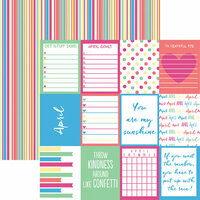 Reminisce - Planit Now Collection - 12 x 12 Double Sided Paper - April