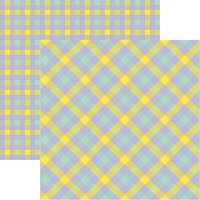 Reminisce - Plaid Pastels Collection - 12 x 12 Double Sided Paper - Plaid One
