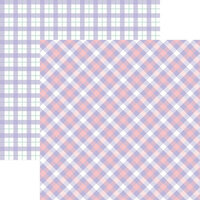 Reminisce - Plaid Pastels Collection - 12 x 12 Double Sided Paper - Plaid Two