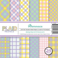 Reminisce - Plaid Pastels Collection - 6 x 6 Paper Pack