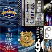 Reminisce - Police Collection - 12 x 12 Cardstock Stickers - Poster