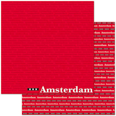 Reminisce - Passports Collection - 12 x 12 Double Sided Paper - Amsterdam