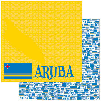 Reminisce - Passports Collection - 12 x 12 Double Sided Paper - Aruba