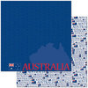 Reminisce - Passports Collection - 12 x 12 Double Sided Paper - Australia