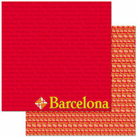 Reminisce - Passports Collection - 12 x 12 Double Sided Paper - Barcelona