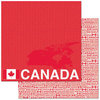 Reminisce - Passports Collection - 12 x 12 Double Sided Paper - Canada