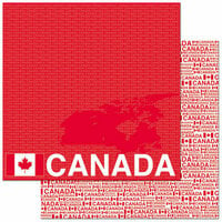 Reminisce - Passports Collection - 12 x 12 Double Sided Paper - Canada