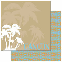 Reminisce - Passports Collection - 12 x 12 Double Sided Paper - Cancun