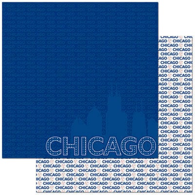 Reminisce - Passports Collection - 12 x 12 Double Sided Paper - Chicago