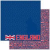 Reminisce - Passports Collection - 12 x 12 Double Sided Paper - England