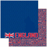 Reminisce - Passports Collection - 12 x 12 Double Sided Paper - England