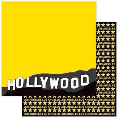 Reminisce - Passports Collection - 12 x 12 Double Sided Paper - Hollywood