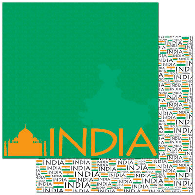 Reminisce - Passports Collection - 12 x 12 Double Sided Paper - India