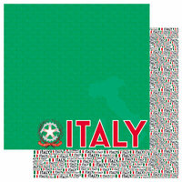 Reminisce - Passports Collection - 12 x 12 Double Sided Paper - Italy